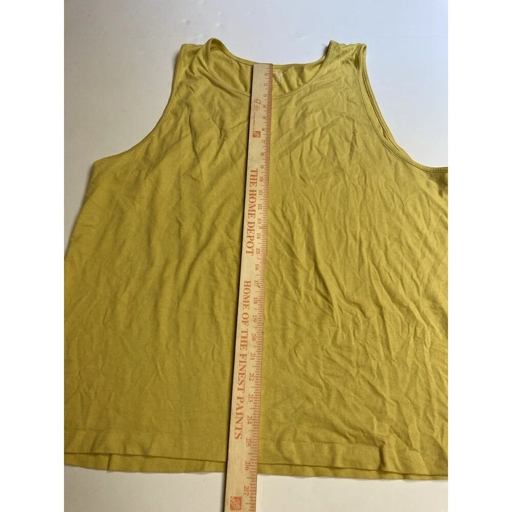 Amazon Essentials Women's Yellow Solid Scoop Neck Sleeveless Tank Top XL Regular